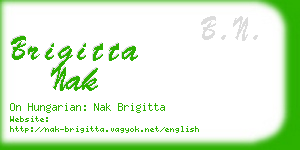 brigitta nak business card